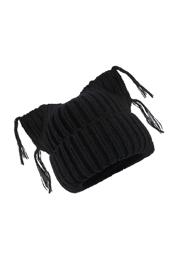 Luxurious Plush Knitted Hat Trendy Portable Hat Soft Fashionable Hat Comfortable for Daily Wear