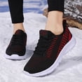 thumbnail image 2 of Xiaoxatg Women's Sneakers Outdoor Breathable Lace-Up Running Sports Fashion Shoes for Women Comfortable and Stylish Mesh Footwear 8.5 Red, 2 of 4