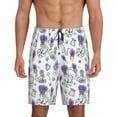 thumbnail image 2 of Picia Lavender Bicycle Pajama Shorts for Men, Men's Pajama Bottoms, Sleepwear,Short Pajama Pants-4X-Large, 2 of 9