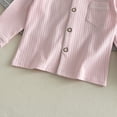 thumbnail image 6 of YunPes Boys Ribbed Loungewear Set Notch Collar Long Sleeve Shirts + Loose Fit Pants Kids Spring/Fall Soft Textured Outfits, 6 of 9