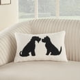 thumbnail image 4 of Nourison Pet Pillows & Access Sherpa Dog Silhouett Black 12" x 21" Throw Pillow, 4 of 6