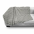 thumbnail image 3 of Stripe Soft Flannel Fleece Throw Blanket, Continuous Pattern with Abstract Grungy Geometric Shapes on Lines, Cozy Plush for Indoor and Outdoor Use, 50" x 60", Eggshell Charcoal Grey, by Ambesonne, 3 of 6