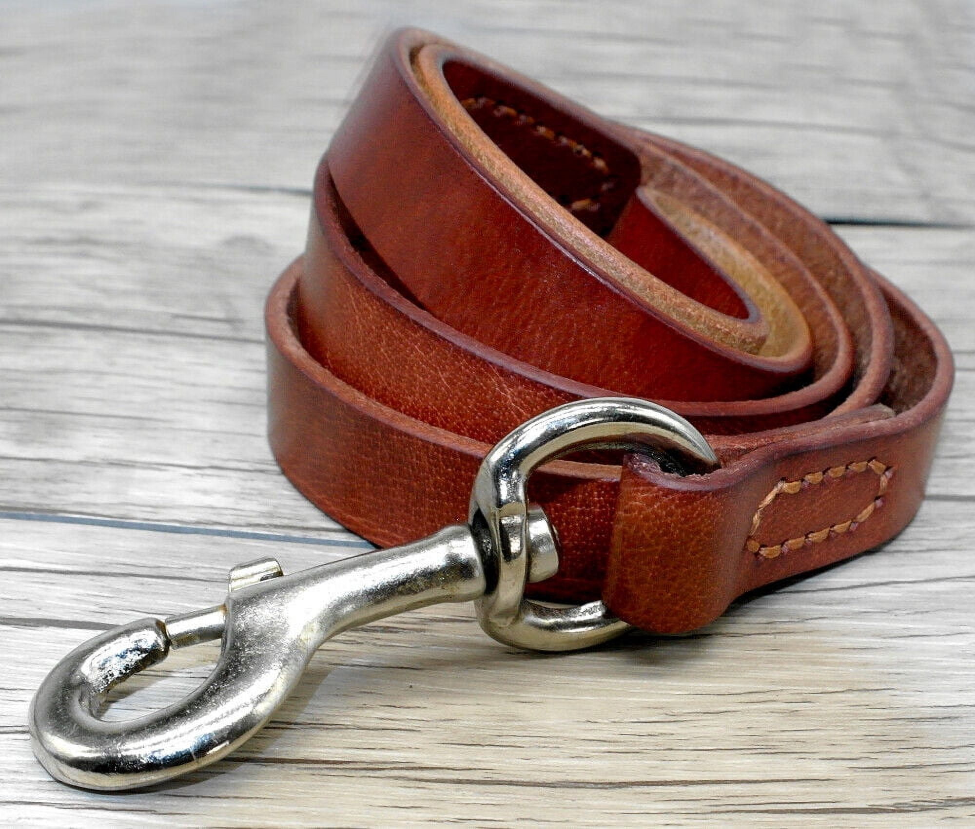 Didog Leather Dog Harness and Leash Genuine Leather for Large Dogs Pitbull Bulldog
