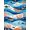 Blue Multi, Pattern 5, variant on Design&I 8'x10' Washable Area Rug Classroom Ocean Whale Octopus Starfish Cartoon Animals Under for Living Room, Family Extra Large Skid-Resistant Low Profile