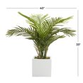 thumbnail image 2 of 33" Square Fern Artificial Plant with White Fiberglass Pot, by DecMode, 2 of 8
