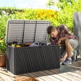 thumbnail image 2 of Outsunny 100 Gallon Outdoor Storage Box, Waterproof and Lockable Deck Box, 2 of 10