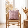 thumbnail image 4 of Halloween Ghost Pillow Covers 16x16 inch 1pc,Pink Tufted Fuzzy Cozy Knit Cute Spooky Pattern Soft Plush Accent Throw Pillow Cases,Sofa Cushion Cover Festive Decor for Couch Chair Bed, 4 of 5