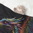 thumbnail image 2 of Yiaed Dragon with Colorful Tail Print Dog Blankets-Cat Blanket Washable for Couch Protection,Puppy Blanket, Soft Plush Reversible Throw Furniture Protector-Small, 2 of 8
