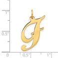thumbnail image 4 of Diamond2Deal 14K Pendentif Initiale Lettre F en Or Jaune Grand Script pour Femmes, 4 of 6
