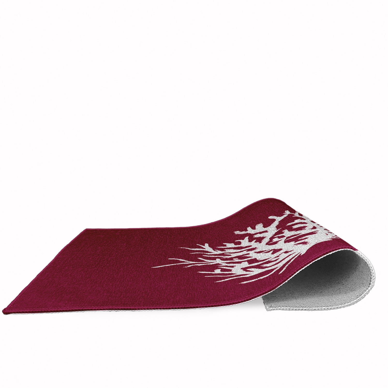 3' x 5' Simply Daisy Big Seaweed Beach Style Chenille Area Rug, Maroon Red