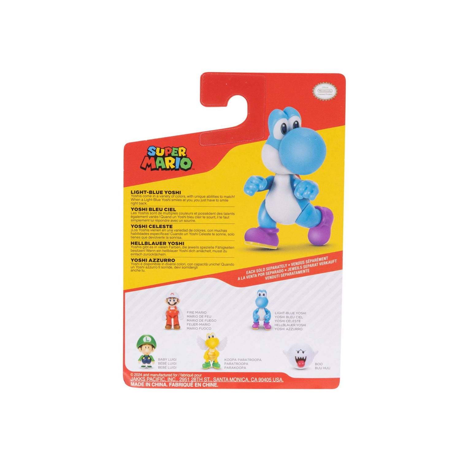 Figurine Nintendo de 2,5 pouces – Yoshi bleu pâle