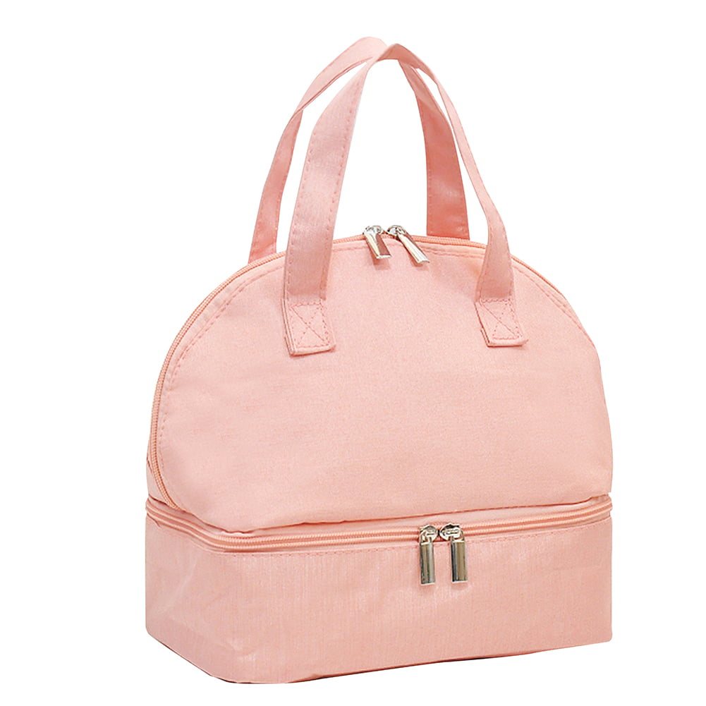 Lunch Bag for Women Double Compartment Insulated Tote Lunch Bag ...