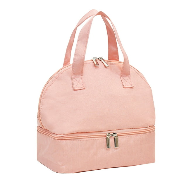 Lunch Bag for Women Double Compartment Insulated Tote Lunch Bag