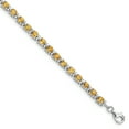 thumbnail image 1 of 925 Sterling Silver Citrine Diamond Chain Tennis Bracelet Gemstone, 1 of 7