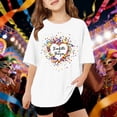 thumbnail image 2 of WERYOUNG Girl's T-Shirts Carnival Short Sleeve Crewneck Colorful Heart Print Kids Casual T Shirt Daily Wear Comfort Fit Tee Shirts Party Night Soft Cozy Top, 2 of 5