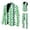 Green, variant on Men's St. Patrick's Day 3-Piece Suit Set with Green Clover Print, Button Closure, Classic Tailored Fit for Formal Events