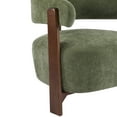 thumbnail image 6 of Christopher Knight Home 31" Modern Upholstered Accent Armchair with Wooden Legs, Green, 6 of 11