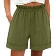 thumbnail image 2 of ByworldtasicNo Boundaries Summer Shorts for Women Casual Ruffle Drawstring High Waist Wide Leg Comfy Lounge Shorts, 2 of 5