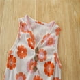 thumbnail image 7 of Siilsaa Bodysuit for Kids Baby Girls Floral Cute Short Sleeve Romper Bodysuit Clothes Orange,80, 7 of 7