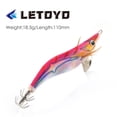 thumbnail image 5 of Simulation 2021 Luminous Lifelike Lead Sinker Wood Shrimp Lures Octopus Bait Squid Hook Fishing Tackle COLOR J, 5 of 8