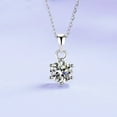 thumbnail image 2 of 925 Sterling Silver Hypoallergenic 0.5ct Solitaire Moissanite Pendant Necklace for Women, Birthday/Anniversary Gift, 2 of 5