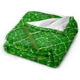 thumbnail image 3 of Green Leaf Blanket Flannel Plant Throw Blankets Soft Plush Giant Leaf Blanket Leaves Design for Bed Couch and Sofa Leaf Blanket Leaf Design Accent for Plant Lovers (green07, 60" x 80"), 3 of 6