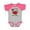 Baseball Heather and Hot Pink, variant on Too Cute Crab Boys or Girls Baby Bodysuit