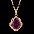 thumbnail image 4 of Collar con colgante de circonita grande, elegante y a la moda, ideal para San Valentín, Día de la Madre, cumpleaños, para mujeres y niñas (morado)., 4 of 7