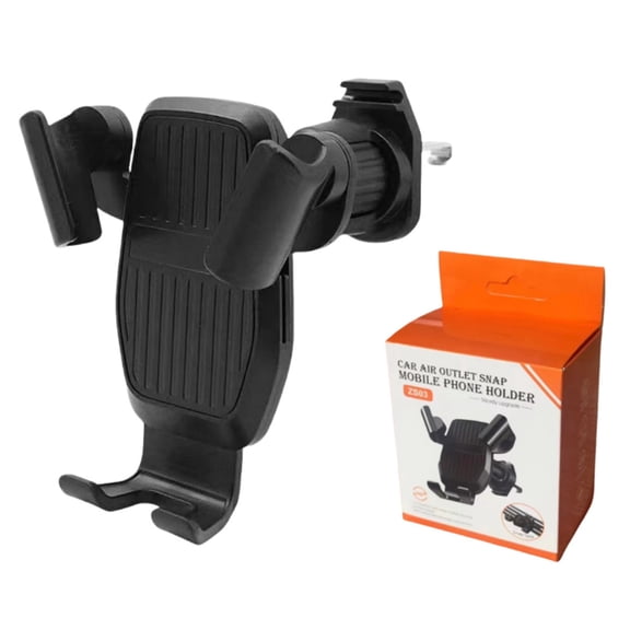 Elnone Black Car Phone Holder with Secure Hook Clip for Air Vent, 360° Adjustable Mount