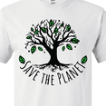 thumbnail image 4 of Inktastic Save the Planet Tree Design with Green Leaves T-Shirt, 4 of 5