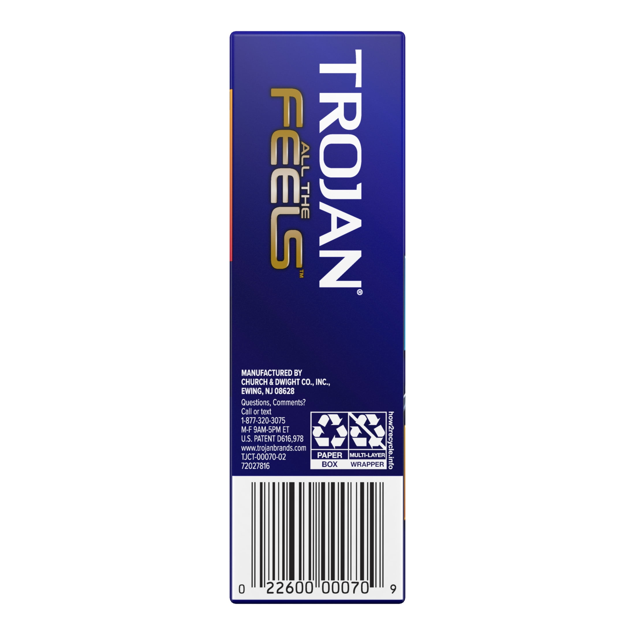 Trojan All The Feels Latex Condoms, 10CT HSA/FSA Eligible