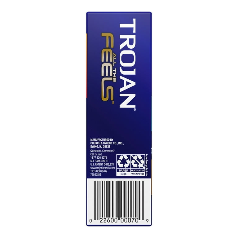 Trojan All The Feels Latex Condoms, 10CT - Walmart.com