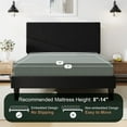 thumbnail image 6 of Amolife Full Size Platform Bed Frame with Corduroy Fabric Upholstered Adjustable Height Headboard, Black, 6 of 9