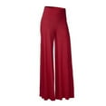 thumbnail image 1 of Qarigey Pantalones Pantalones de yoga de cintura alta Pantalones de mujer de pierna ancha Pantalones deportivos Ropa alta Prendas para la parte inferior del cuerpo Rojo L, 1 of 4