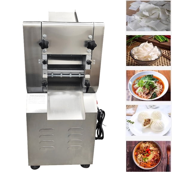 Commercial Electric Dough Roller Sheet Maker For Dumplings Noodles with 1mm&2mm Cutter
