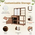 thumbnail image 4 of Fir Wood Potting Bench with Hutch & Drawer, Outdoor Garden Workstation with 4 Shelves & Adjustable Storage, Pegboard with Hooks, for Patio/Lawn/Garden, Brown, 4 of 9