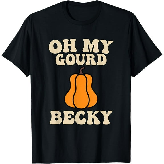 Vintage Oh My Gourd Becky Autumn Groovy Thanksgiving Day T-Shirt