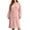 Pink, variant on Plus Size Fleece Nightgown for Women Cozy Plush Long Sleeve Night Gowns Winter Warm Lounge Dress with Big Pocket