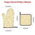 thumbnail image 2 of Pofeuu Banana Print Oven Mitts and Pot Holders 4 pcs Set,High Heat Resistant 500 Degree Extra Thicken Long Kitchen Cotton Oven Glove for Cooking, 2 of 6