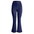 thumbnail image 2 of CAIVO Bootcut Flared Yoga Leggings for Women High Waist Solid Color Full Length Stretchy Casual Athletic Pants for Travel Gym Daily Life Running Fitness Trousers , Navy, 2 of 5