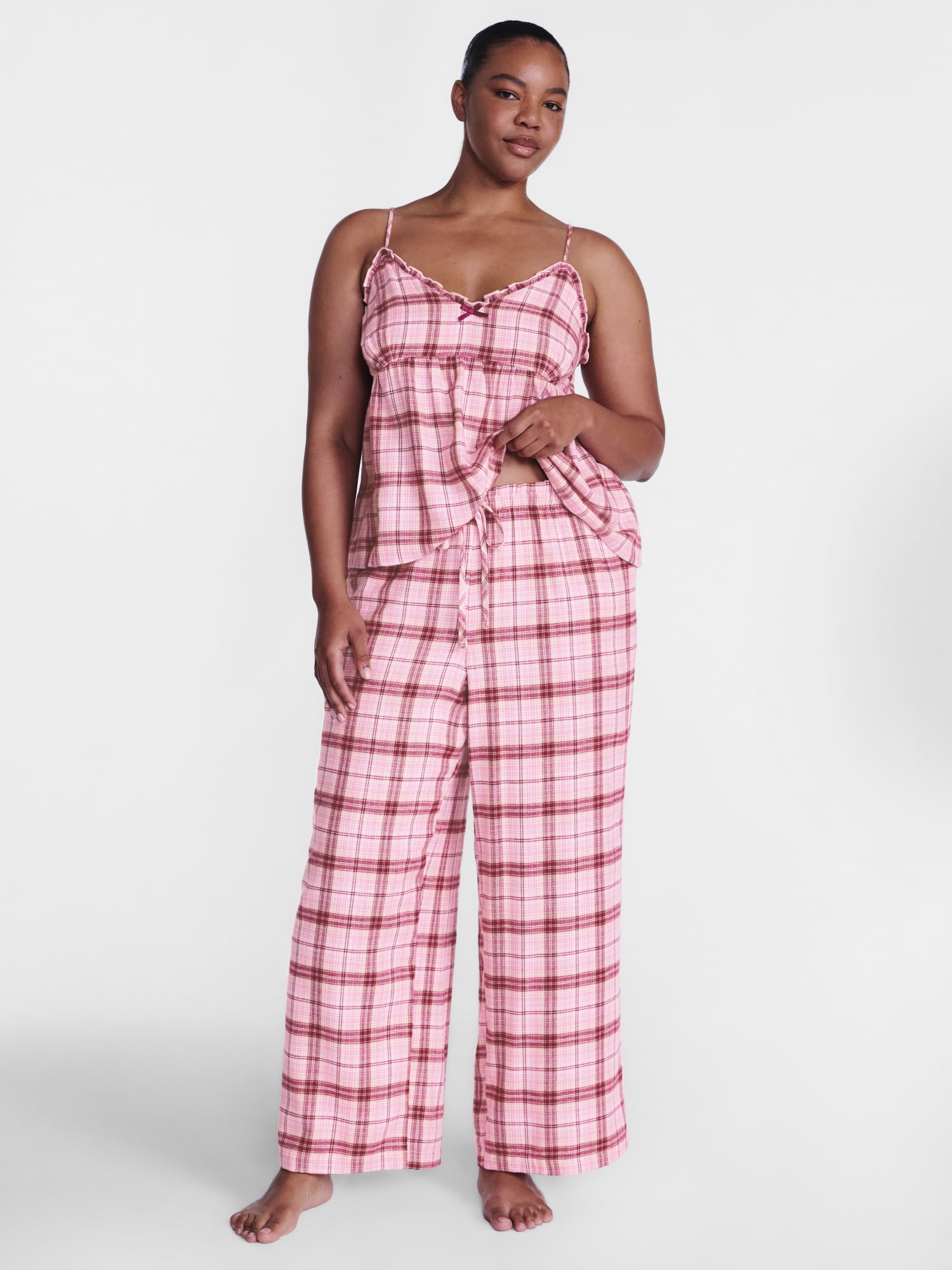 Joyspun Women's Flannel Sleep Pants, 30” Inseam, Sizes XS-3X