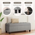 thumbnail image 2 of Homall 47.2" Linen Storage Ottoman Bench, 340LBS, Slow-Close Hinge, High Density Foam, 2 of 6