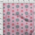 thumbnail image 2 of oneOone Cotton Poplin Fabric Spiral & Floral Block Print Fabric BTY 42 Inch Wide, 2 of 4