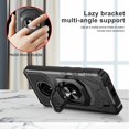 thumbnail image 7 of Compatible Case for Nokia C200 Case with Tempered Glass Screen Protector [Military Grade] Ring Car Mount Kickstand Shockproof Hard Phone Case - Black, 7 of 7
