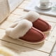 thumbnail image 1 of Pantuflas de algodón de felpa para el hogar, otoño e invierno, cálidas, antideslizantes, para mujer, 1 of 6