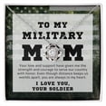 thumbnail image 2 of To Military Mom From Her Soldier Gift Love Knot Necklace For Mother's Day, Birthday or Christmas, 2 of 10
