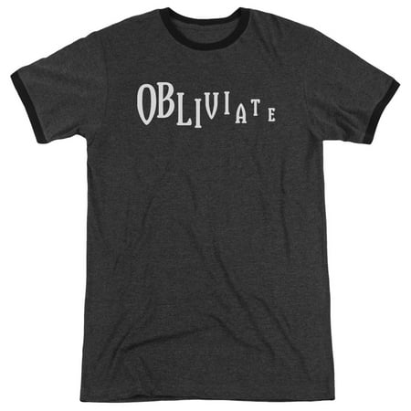 Adult Ringer - Harry Potter Obliviate Adult Ringer Charcoal