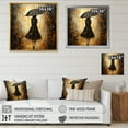 thumbnail image 4 of Designart "Stylish Woman With Umbrella III" Fashion Floater Framed Canvas Print, 4 of 7