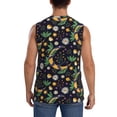 thumbnail image 4 of Goofa Snake And Flower Printed Men's Sleeveless T-Shirt - Athletic Gym Workout Tank Top for Men - Moisture-Wicking, UPF 30+ Quick-Dry Muscle Tee-3X-Large, 4 of 8