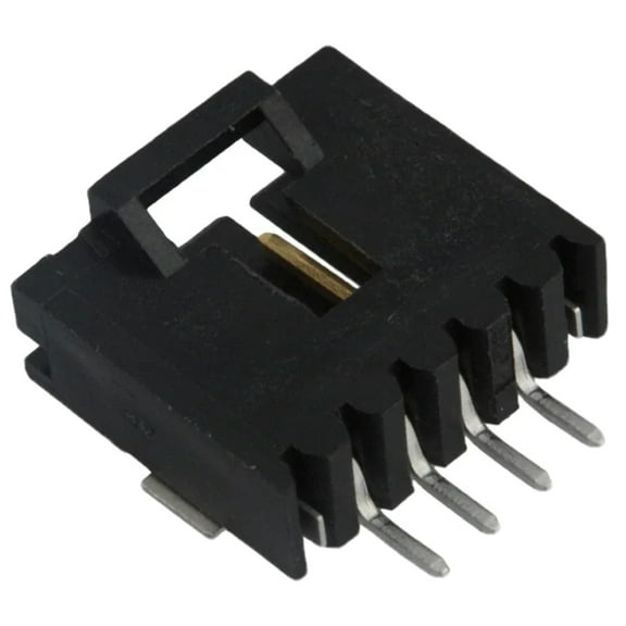 5-147278-3 Connector Header Surface Mount, Right Angle 4 position 0.100 (2.54mm) :RoHS, Cut Tape